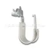 HPHFM58 Series J-Hook - Composite Wide Base Hook with knock-on spring steel beam clamp for flanges 5/16 - 1/2" thick, swivels 360°