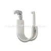 HPH Series J-Hook - Composite Wide Base Hook w knock-on spring steel beam clamp for flanges 1/8 - 1/4" thick