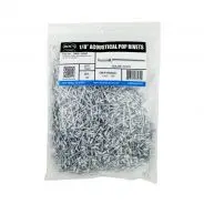 White 1/8" Acoustical Pop Rivets