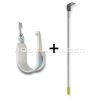 2" HPH J-Hook with Bat Wing Clip / 12 / 24 / 36" Threaded Drop Rod with Angle Clip Combo Pack